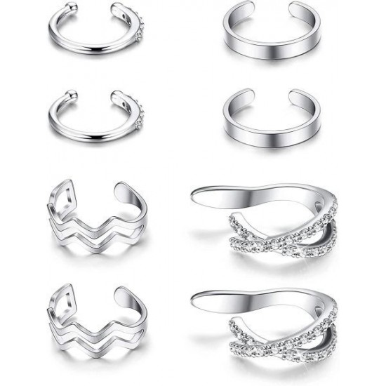Ear Cuff Earrings For Women Non Pierced Cubic Zirconia Round Huggie Hoop Cartilage Clip On Conch Earring Cuffs Ear Cuff Earrings For Women Non Pierced Cubic Zirconia Round Huggie Hoop Cartilage Clip On Conch Earring Cuffs